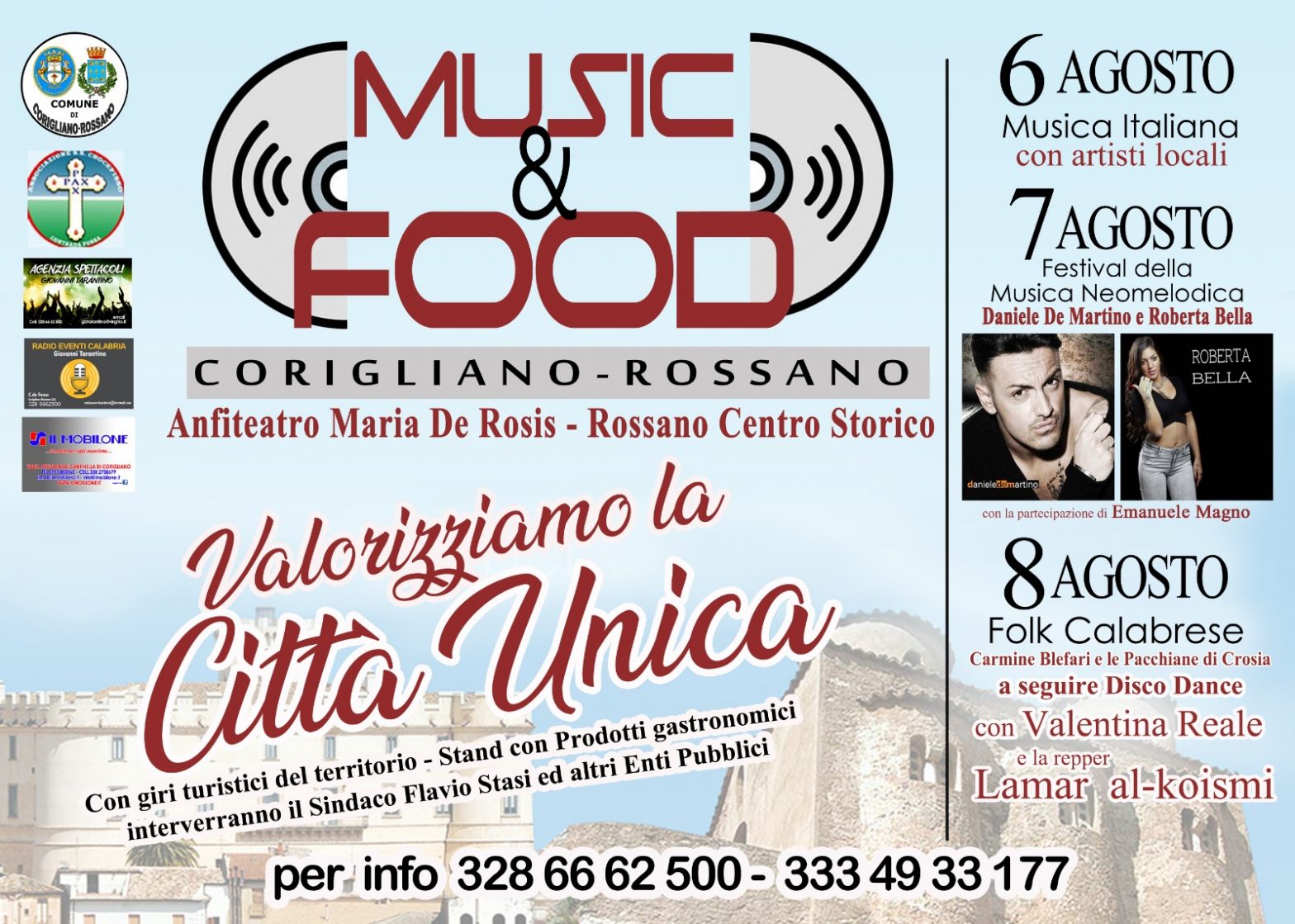 Music&Food la tre giorni al “Maria De Rosis” con Daniele De Martino e Roberta Bella